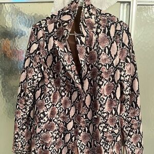 Chic Snake Print Coat